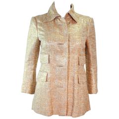 DOLCE AND GABBANA Gold Metallic Jacket Size 40