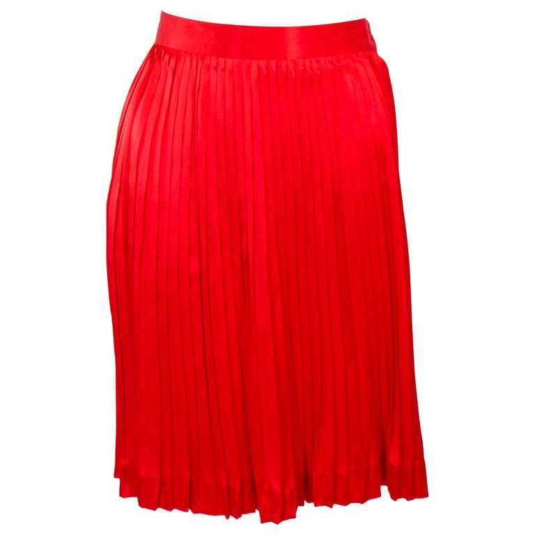 CHRISTIAN DIOR Vintage Silk Pleated Skirt Size 4 at 1stDibs | dior ...