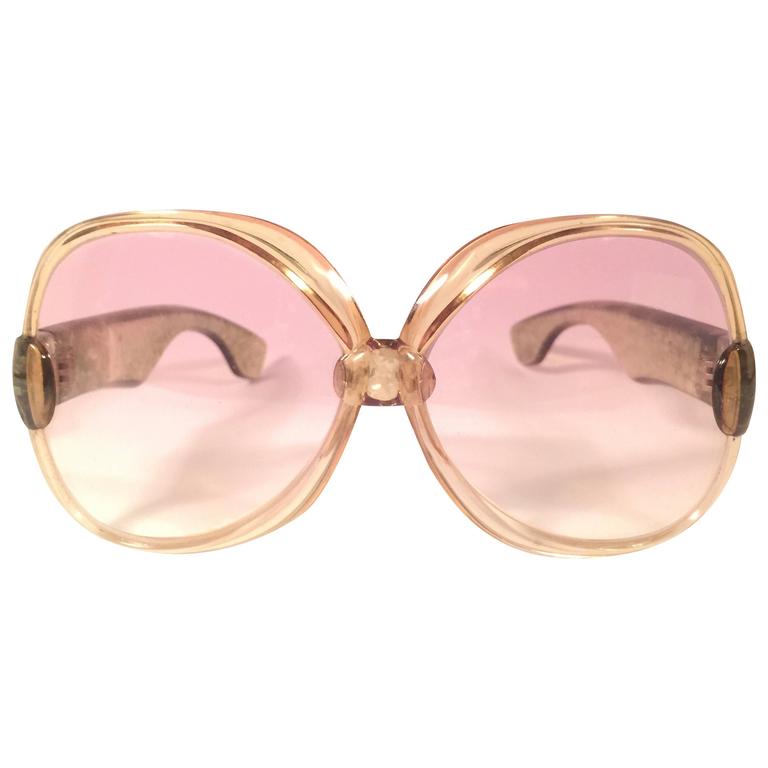 New Vintage Yves Saint Laurent YSL 543 Translucent Amber 1970 France  Sunglasses at 1stDibs