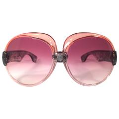 New Retro Yves Saint Laurent YSL 543 Translucent Amber 1970 France Sunglasses 