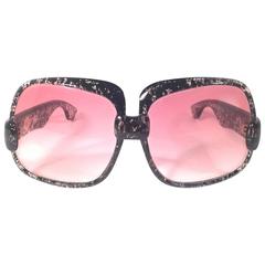 New Vintage Yves Saint Laurent YSL 545 Jaspe Black 1970 France Sunglasses 9