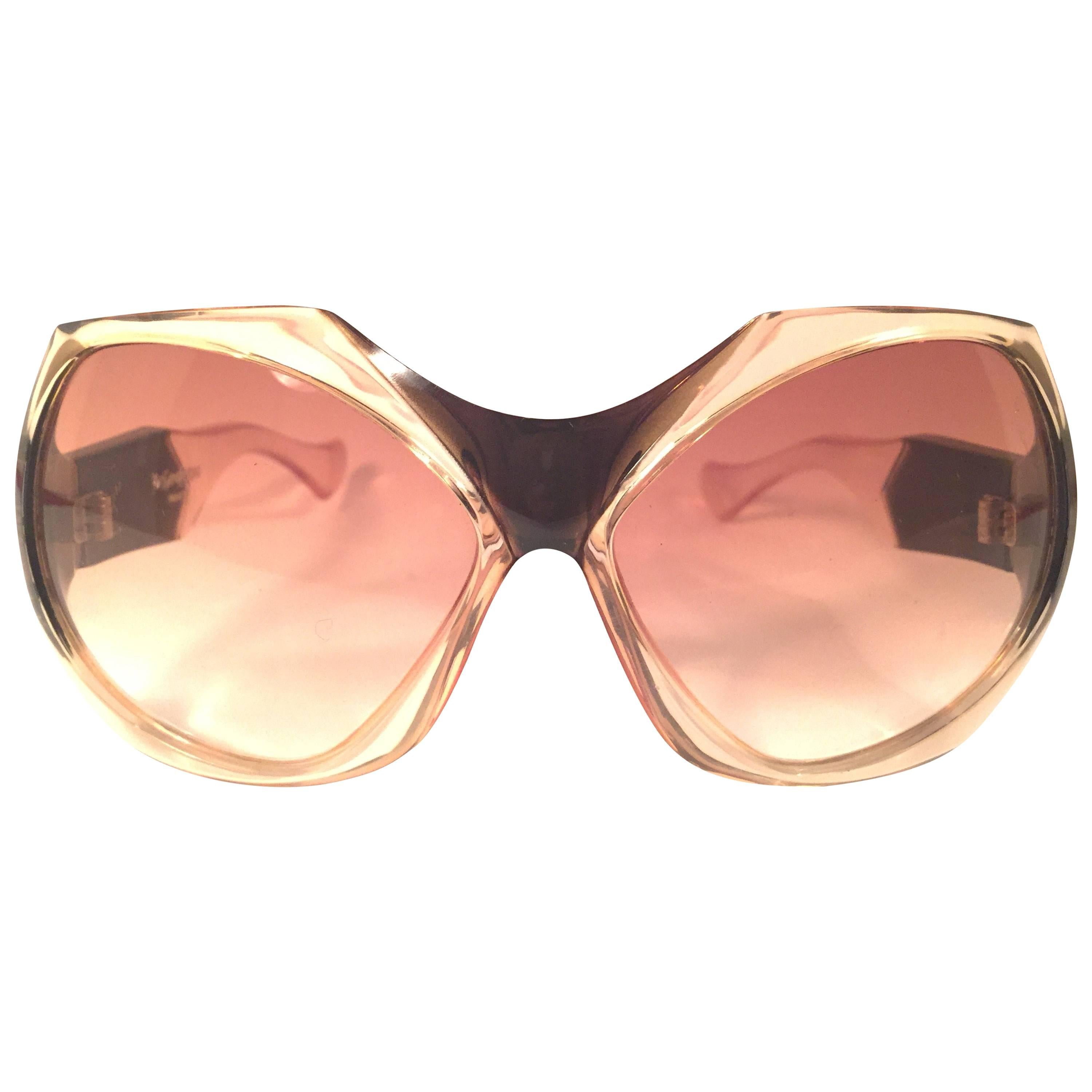  New Vintage Yves Saint Laurent YSL Mask Shield 1970 France Sunglasses For Sale