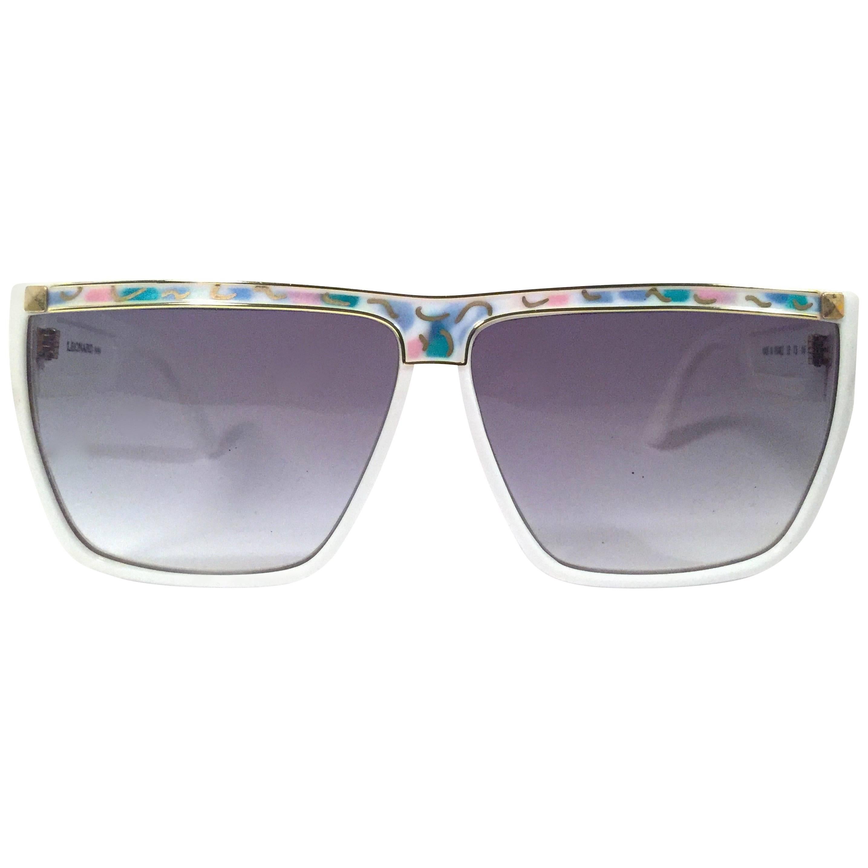 New Vintage Leonard LE1306 Translucent Mosaic 1970's France Sunglasses