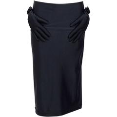 COMME DES GARCONS Iconic 2007 Collection Padded Hands Black Skirt 