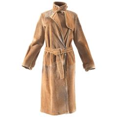 Tom Ford for Yves Saint Laurent 2002 oversized sheared fur patchwork coat 10