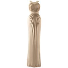 Hervé Leroux for Guy Laroche Spring-Summer 2006 nude pleated evening dress 5
