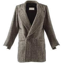 Maison Martin Margiela 1990s herringbone tweed double breasted jacket 8