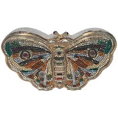 Judith Leiber Vintage Swarovski Crystal Butterfly Minaudiere Evening Bag 12