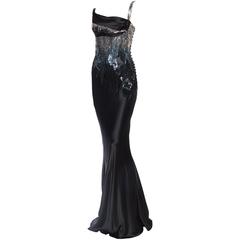 Fantastic Sequined Bias-Cut Satin Gown by John Galliano 7