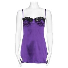 1990s Dolce & Gabbana Silk and Lace Lingerie Slip Dress 9
