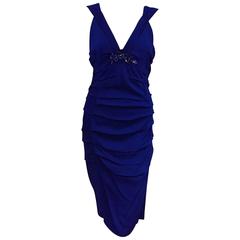 Romantic Roberto Cavalli inspired by Capri's Blue Grotto this sexy evening dress 6