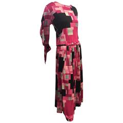 1970's Missoni Silk Jersey 2pc Printed Ensemble 12