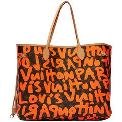 2009 Louis Vuitton Canvas Stephen Sprouse Orange Graffiti Monogram Neverfull GM