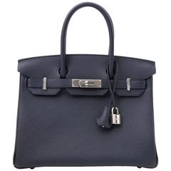 Brand New Hermes Birkin 30cm Togo Bleu Nuit PHW