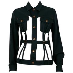 Jean Paul Gaultier Vintage Iconic Black Cage Jacket 7