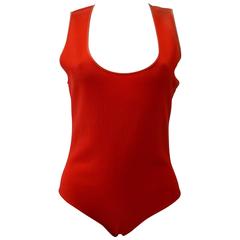 Gianni Versace Orange Bodysuit 1990s 12