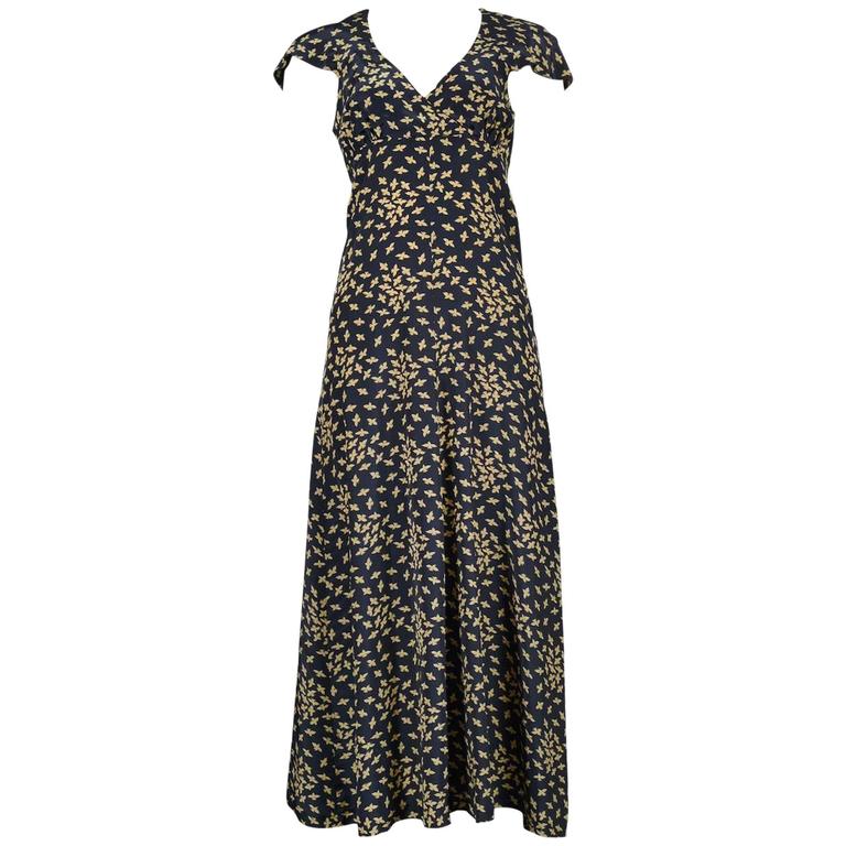 Biba Bird Dress and Heels at 1stDibs