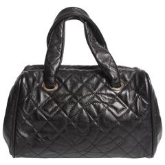 Chanel Top Handle Shopper Bag - black caviar leather 10