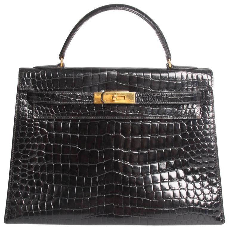 crocodile leather purse