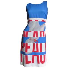 Iconic Moschino ' PEACE ' Front ' STOP WAR ' Back Dress 2