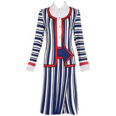1970's Roberta di Camerino Trompe L'Oeil Dress 5