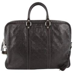 Gucci Convertible Briefcase Guccissima Leather Large