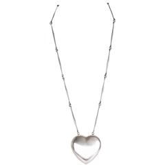 Vintage 1970's Georg Jensen Sterling Silver Heart Necklace by Astrid Fog No. 126