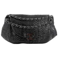 Chanel CC Accordion Flap Bag Python Large