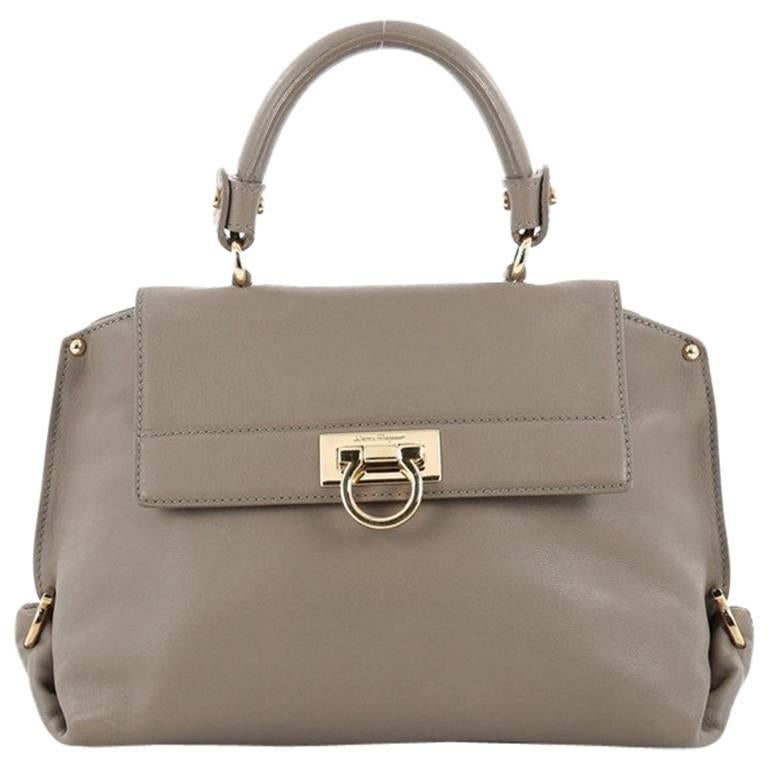 Salvatore Ferragamo Sofia Satchel Smooth Leather Small