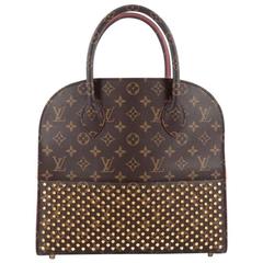 Louis Vuitton Limited Edition Christian Louboutin Shopping Bag Calf Hair and Mon