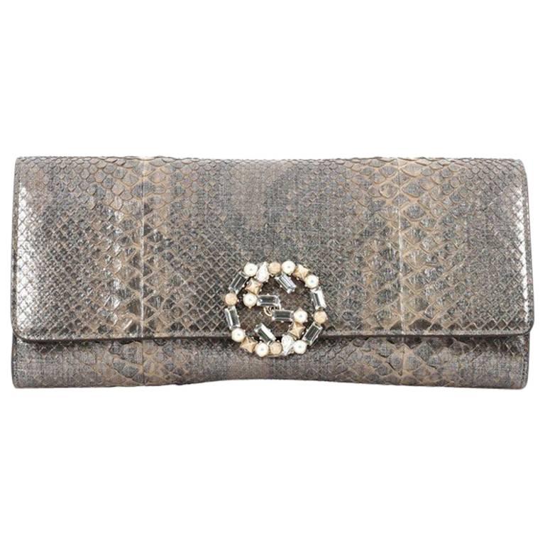 Gucci GG Broadway Clutch Python