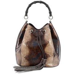 Gucci Miss Bamboo Bucket Bag Python Medium