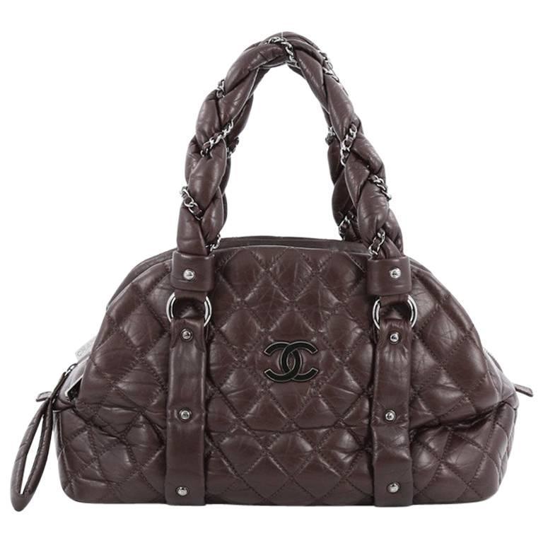 Chanel Lady Braid CC Bowler Bag Quilted Lambskin at 1stDibs