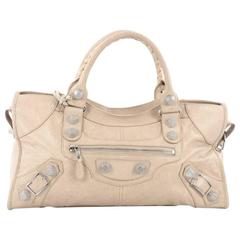 Balenciaga Part Time Giant Studs Handbag Leather