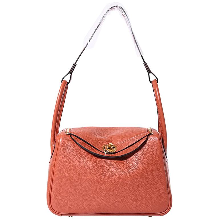 Hermes Lindy 26 Togo Leather Red Color GHW at 1stDibs hermes