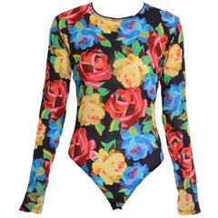 1990s Istante by Versace Flower Stretch Body 6