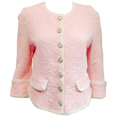 Chanel Chic Summer Pink Camelia Jacket 8