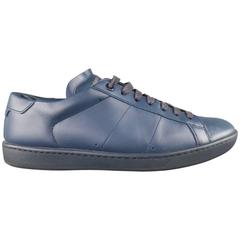 Men's SAINT LAURENT Size 7 Navy SL/01 Court Classic Leather Sneakers
