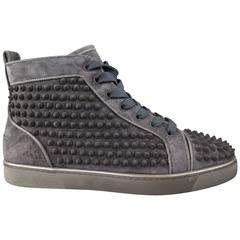 Men's CHRISTIAN LOUBOUTIN Size 8 Charcoal Suede Louis Spike High Top  Sneakers at 1stDibs | louboutin grey suede spikes, gray red bottoms, grey  louboutin sneakers