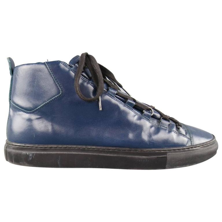 Balenciaga Navy Blue Knit Fabric Speed Trainer Sneakers Size 36 Balenciaga   TLC