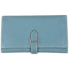 Hermes "Blue Jean" Epsom Leather "Bearn" Wallet