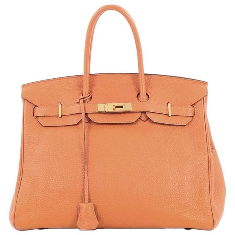 Hermes Birkin Handbag Orange Togo with Gold Hardware 35