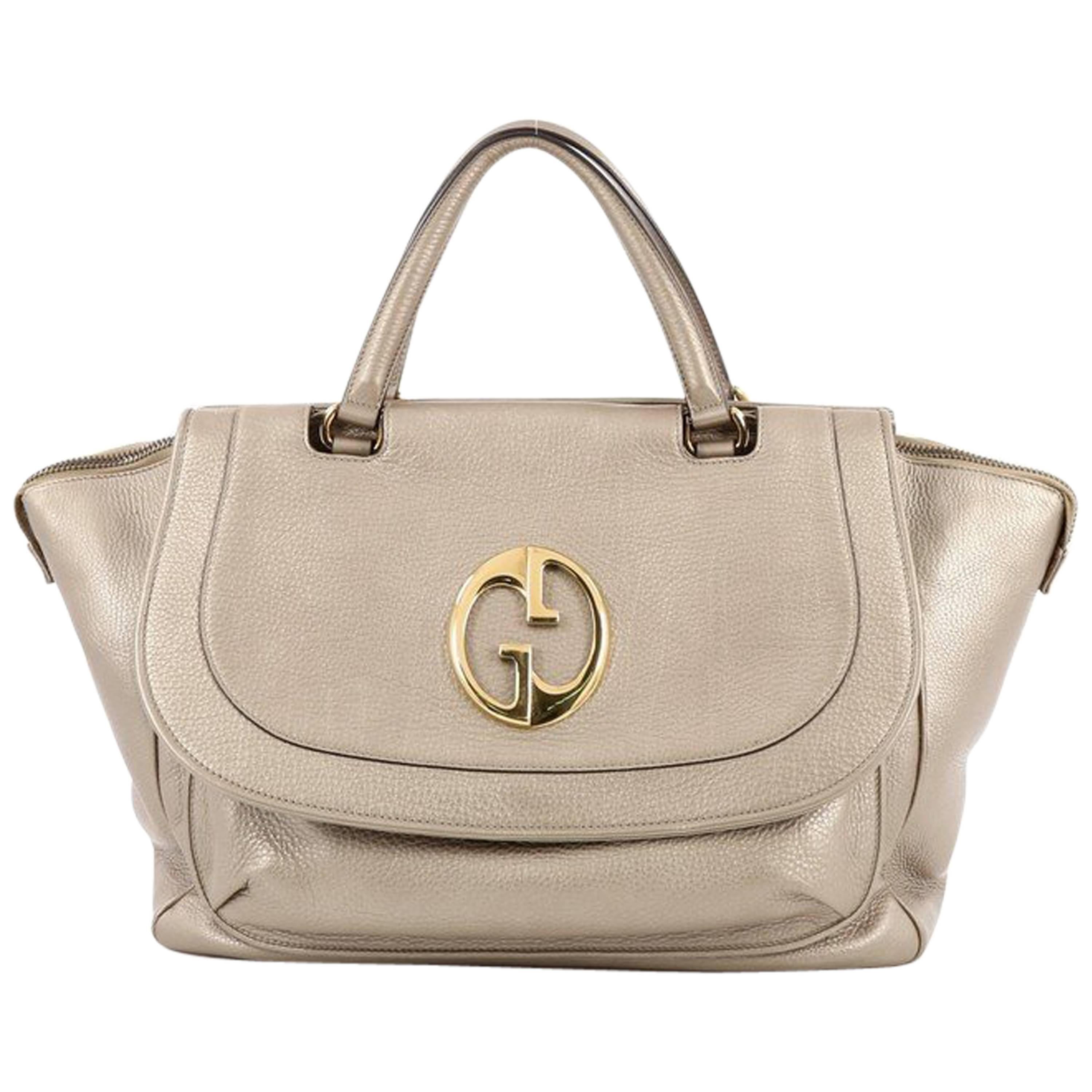 Gucci 1973 Top Handle Bag Leather Medium