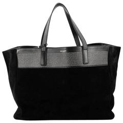 Saint Laurent Reversible East West Shopper Tote Studded Leather and Suede