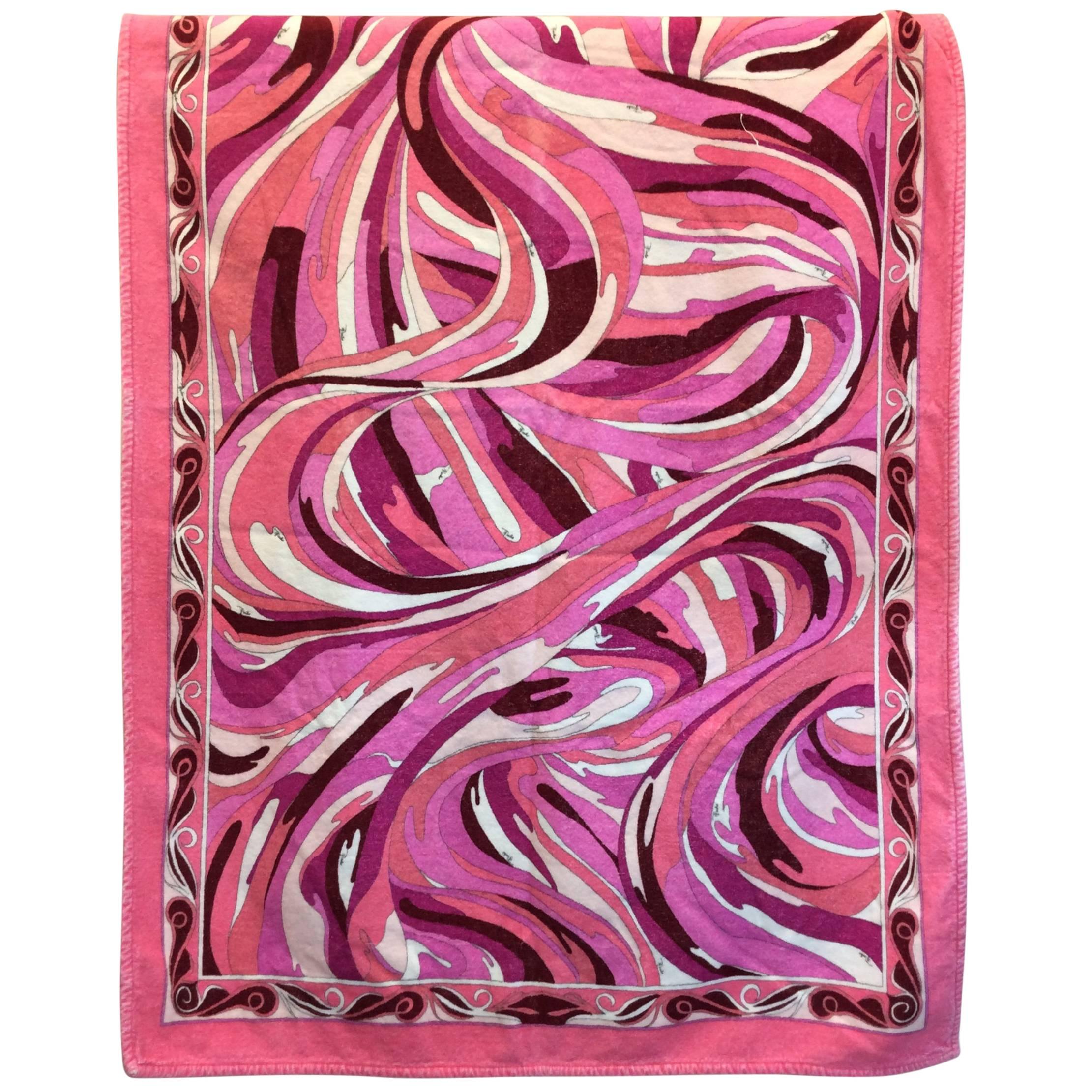 Pucci Pink Printed Beach Towel For Sale