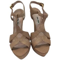 Miu Miu New Nude Sandal Pumps 9