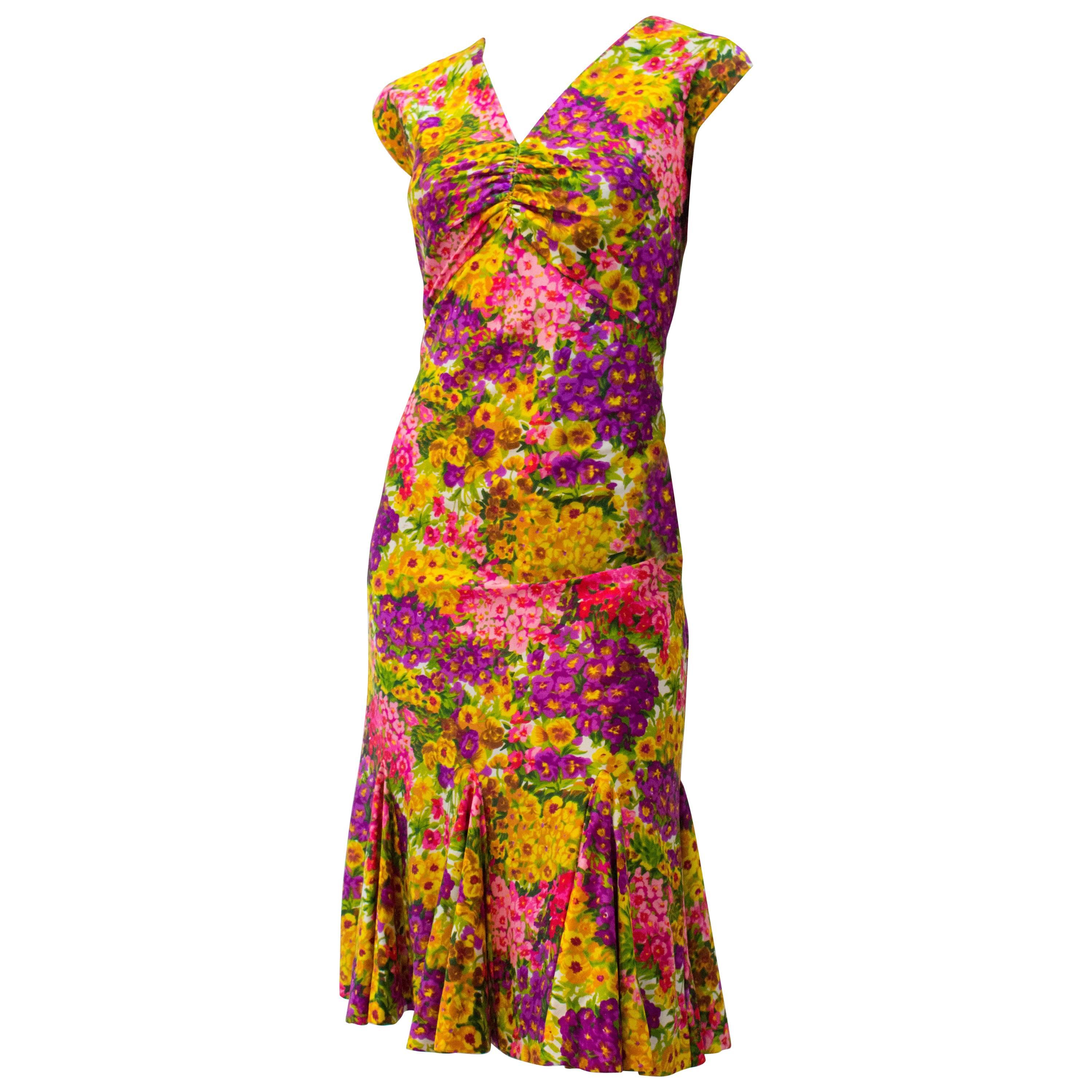 60s Floral Dress