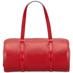 Louis Vuitton Red Epi Soufflot 5