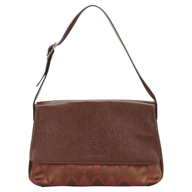 Givenchy Brown Argyle Jacquard Shoulder Bag For Sale at 1stdibs