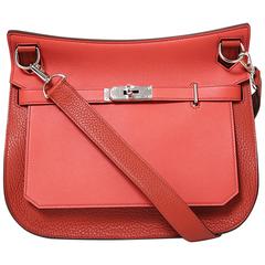 Hermes Jypsiere 28 T. Clemence Leather Red / Brick Red Color PHW